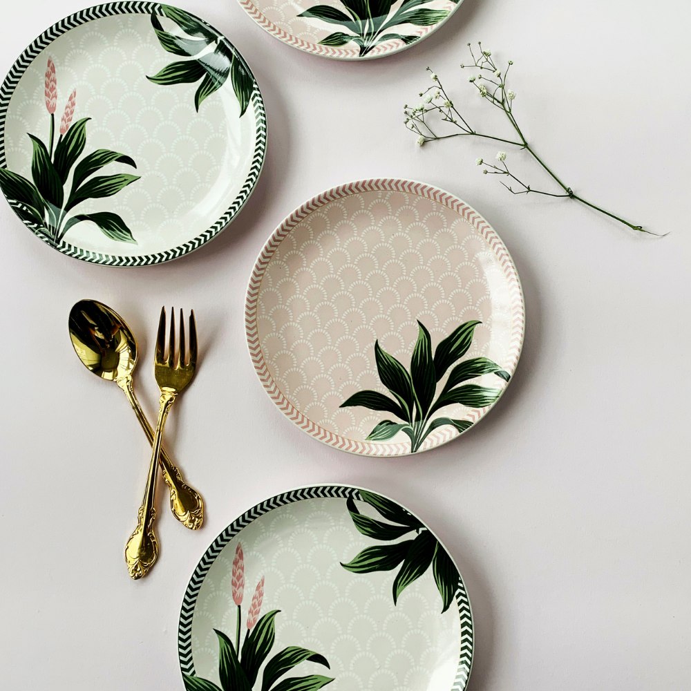 Vintage Garden Starter Plates - Set of 4