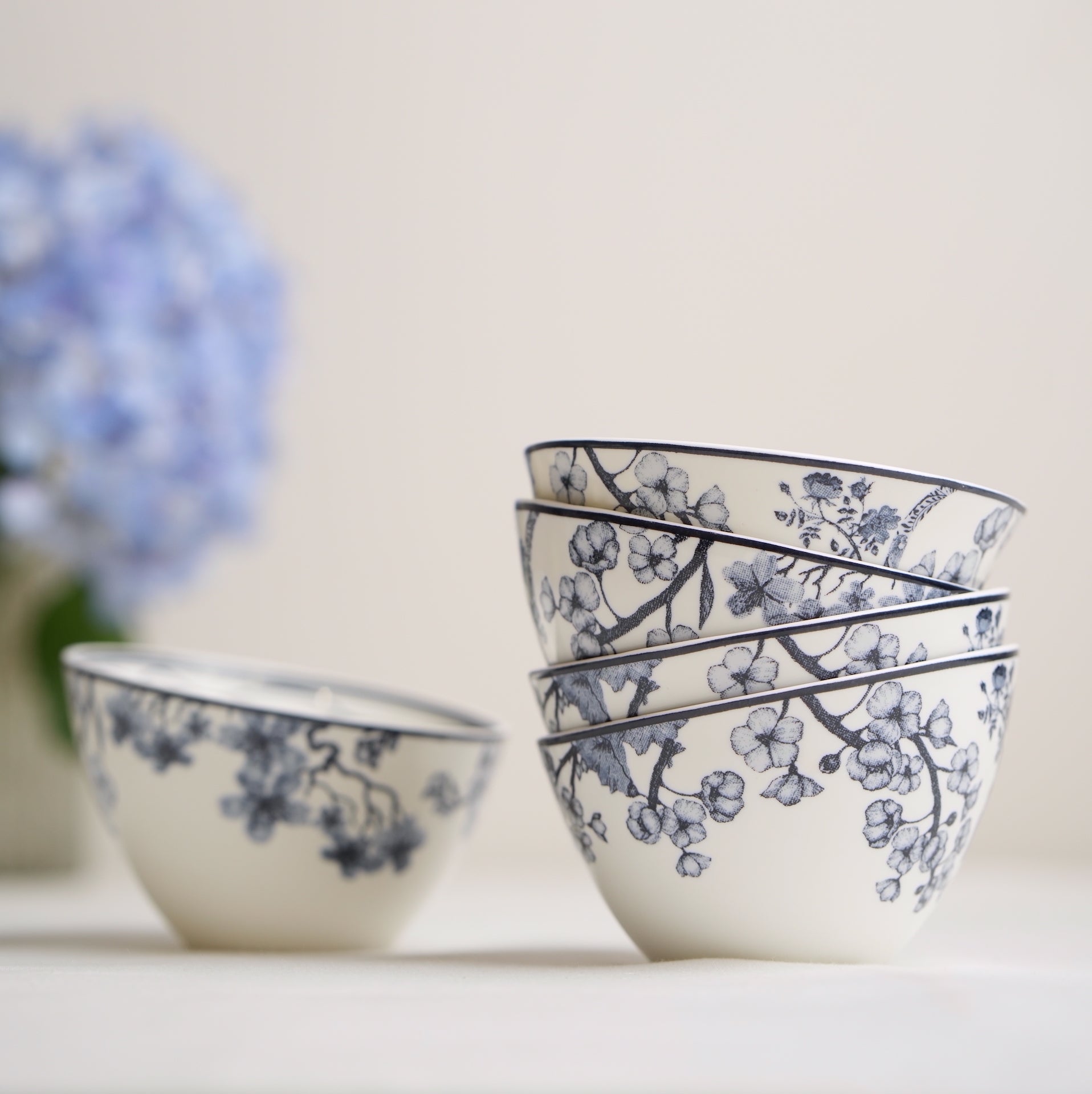 Slanted Custard Bowls :  Set of 4