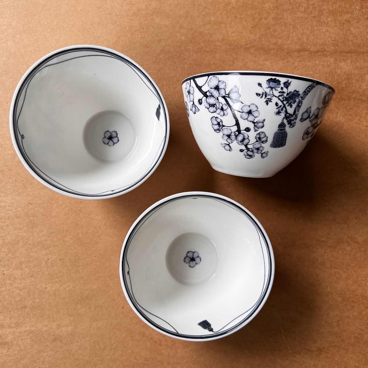 Slanted Custard Bowls :  Set of 4