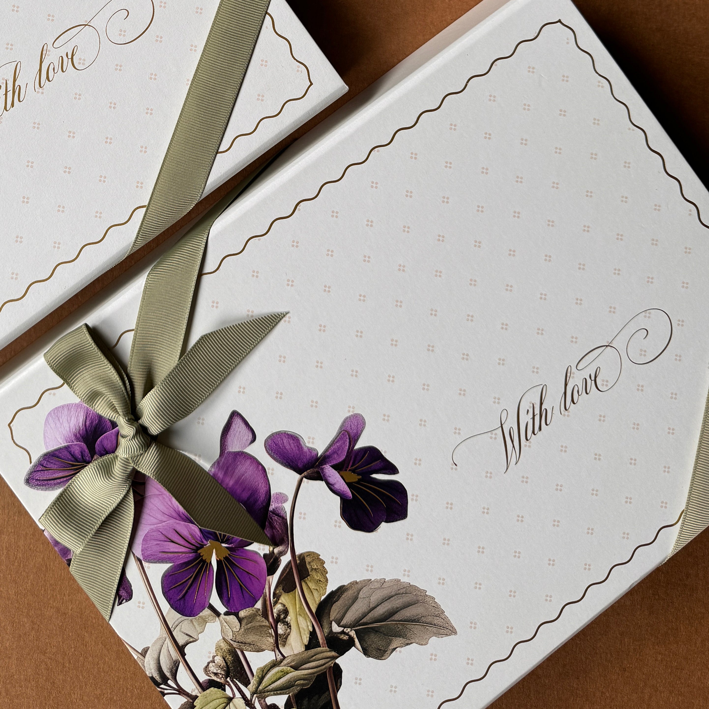 Violet Floral Stationery Gift Box