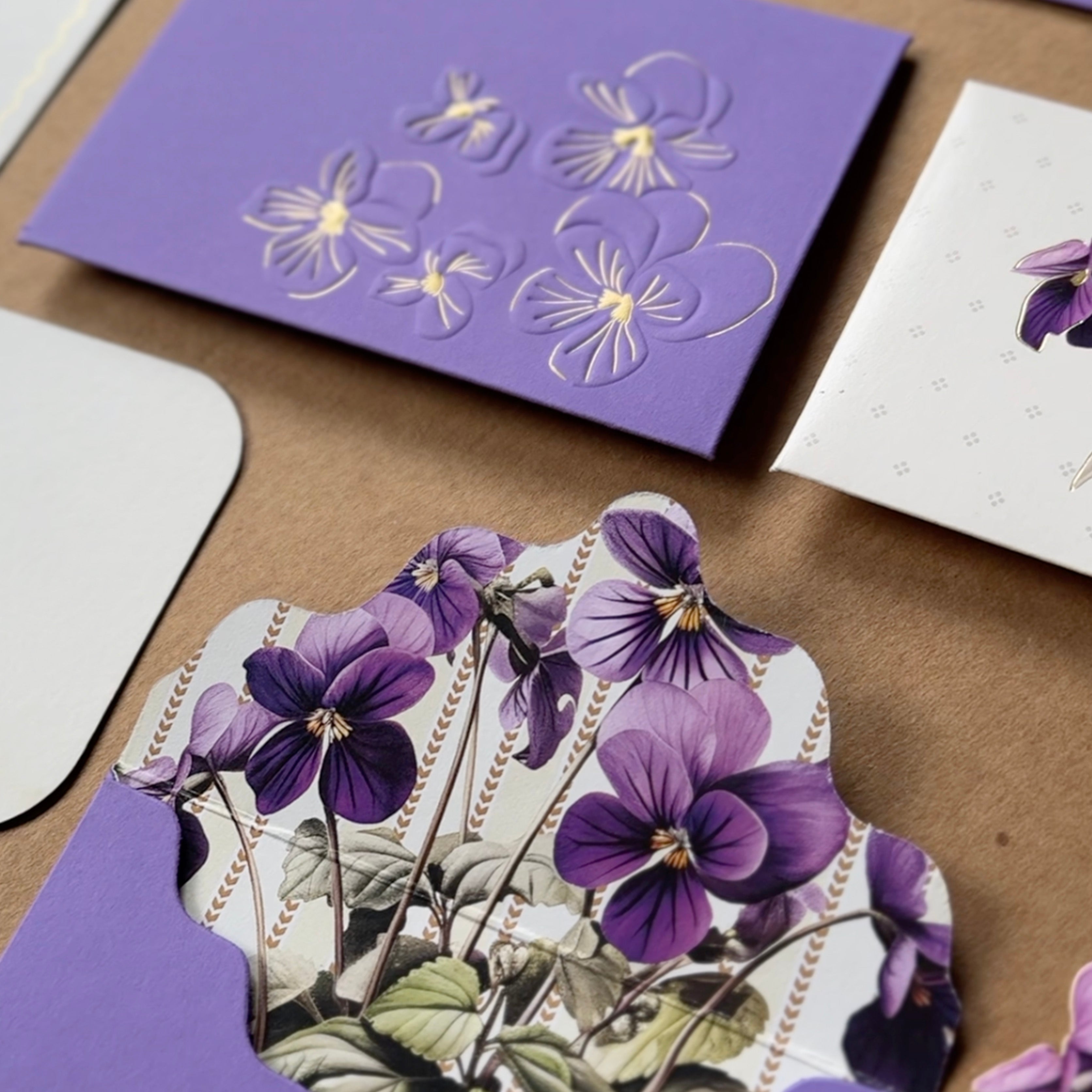 Violet Floral Stationery Gift Box