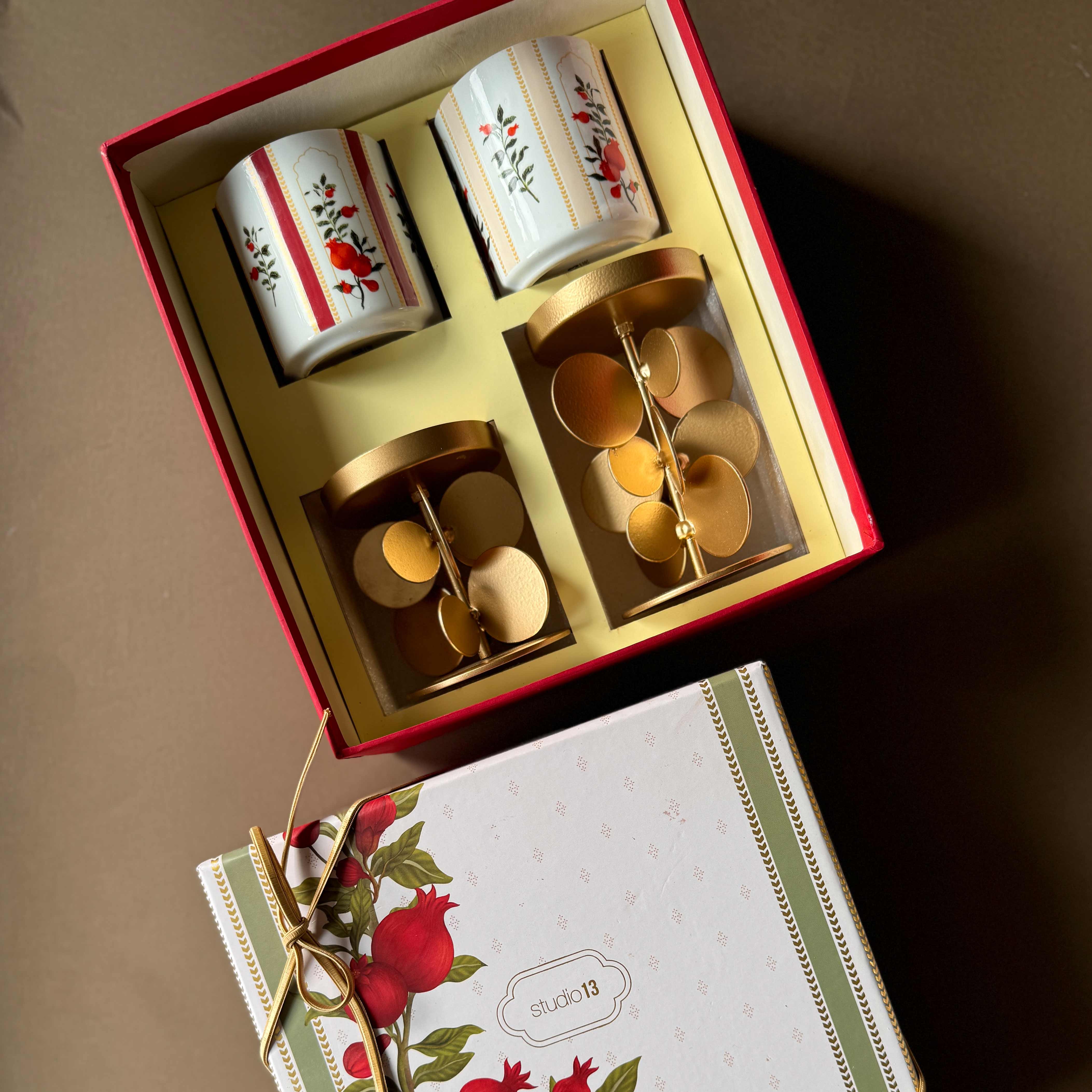 Anaar Double Candle Gift Box