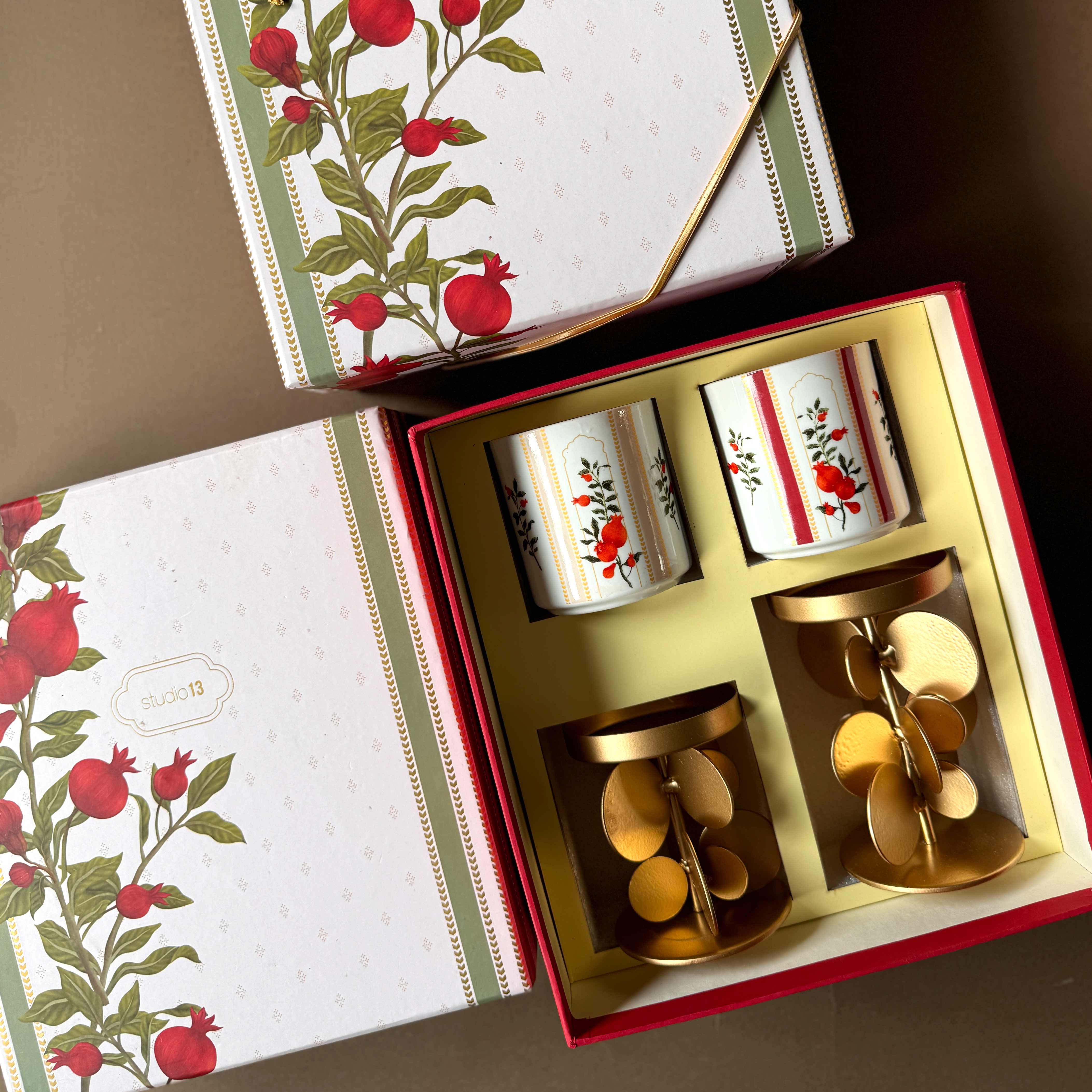 Anaar Double Candle Gift Box